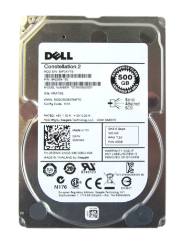 500GB Dell  7.2K 2.5' SAS Disk
